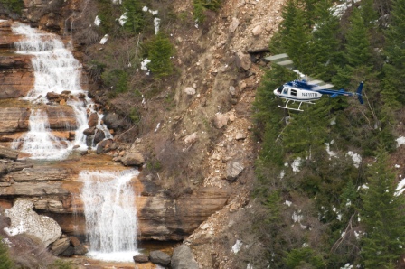 (this is mission falls and a helicopter similar to the one we used)